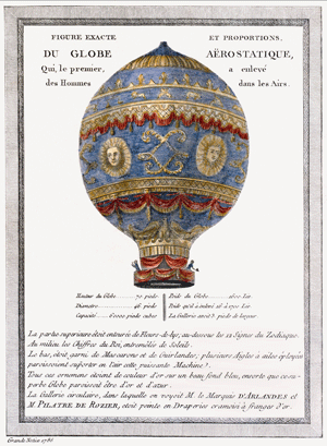 Design of a Montgolfier from 1786