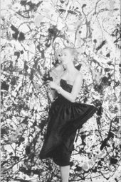 Cecil Beaton: "Model in front of Autumn Rhythm", 1951