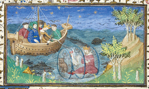 Alexander der Große, Taucherglocke, Illustration